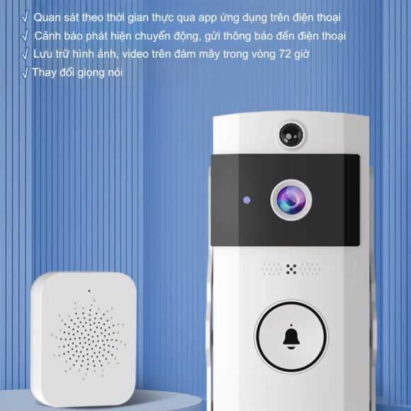 Chuông Cửa Camera Wifi Chống Nước Ngoài Trời Xsmarthome U9
