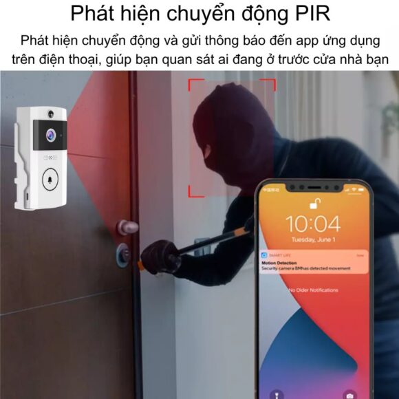 Chuông Cửa Camera Wifi Chống Nước Ngoài Trời Xsmarthome U9