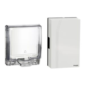 Chuông Cửa Có Dây Chính Hãng Schneider Electric Cao Cấp E8331we Bản Snow White kèm hộp chống nước