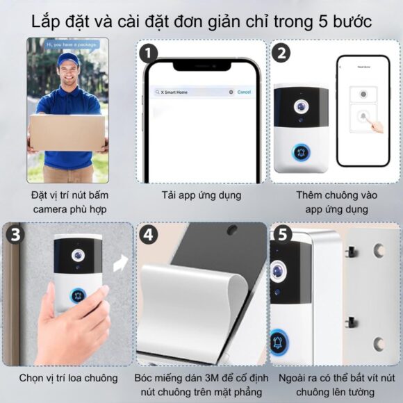 Chuông Cửa Có Hình Wifi Xsmarthome I5