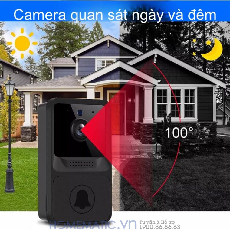 Chuông Cửa Không Dây Có Camera Wifi Cloudedge T21 Chuông Cửa Không Dây Có Camera Wifi Cloudedge T21