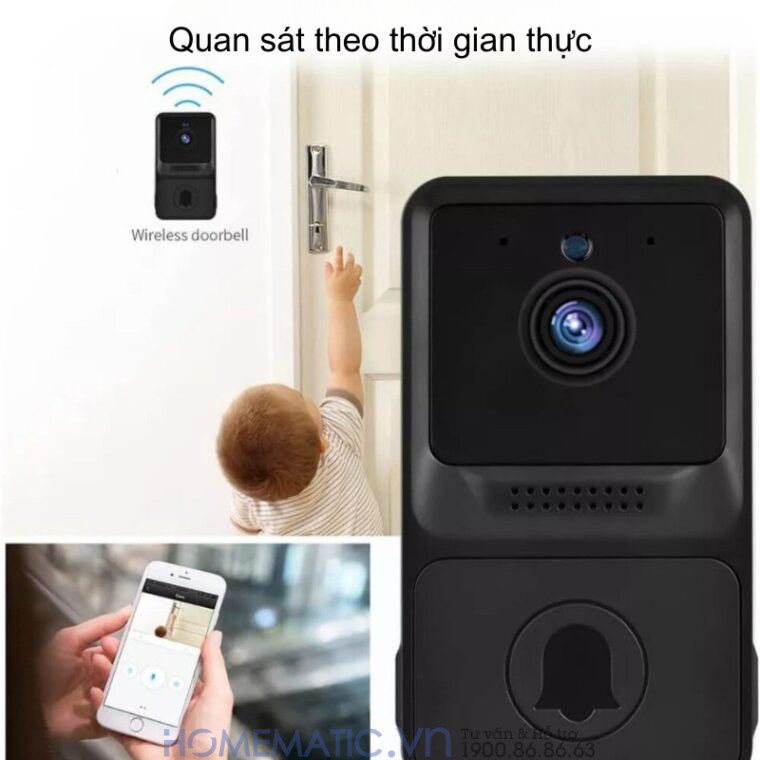 Chuông Cửa Không Dây Có Camera Wifi Cloudedge T21