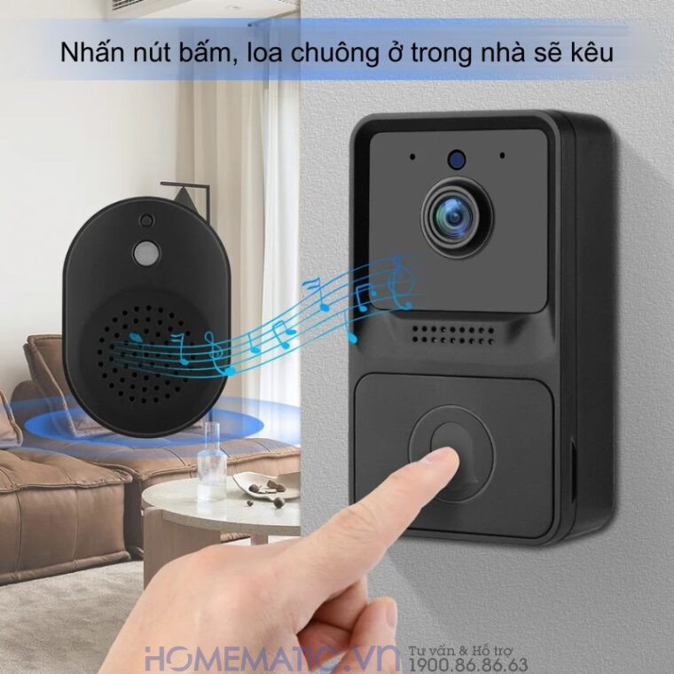 Chuông Cửa Không Dây Có Camera Wifi Cloudedge T21