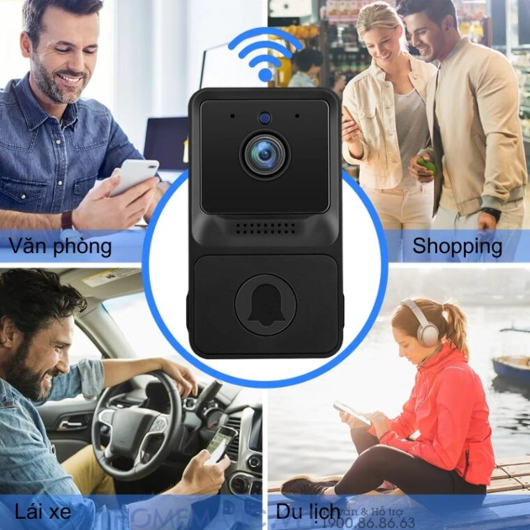 Chuông Cửa Không Dây Có Camera Wifi Cloudedge T21