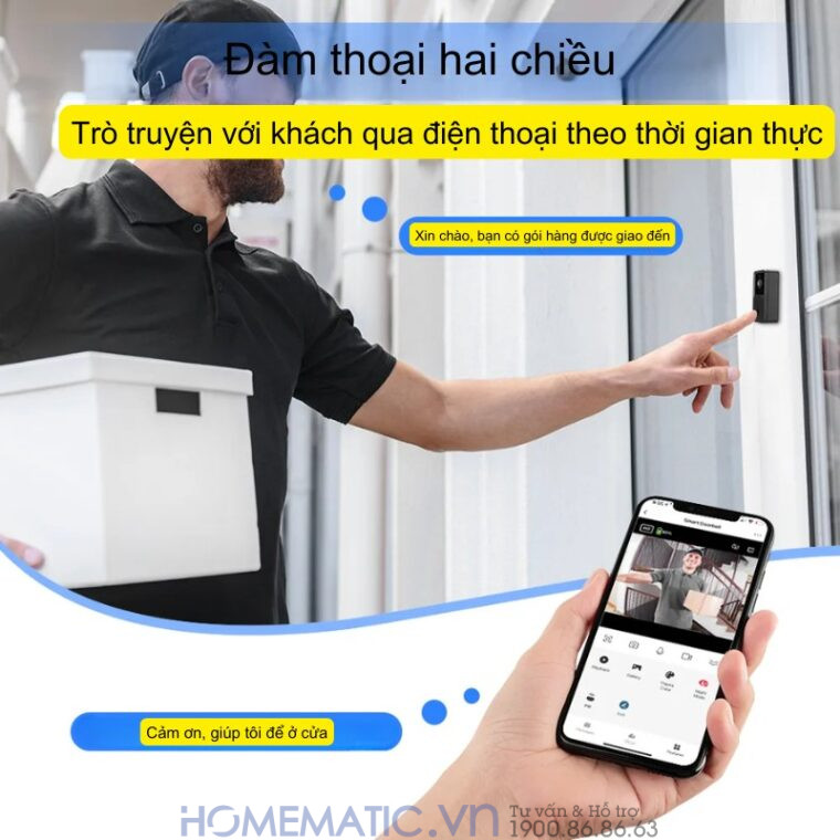 Chuông Cửa Không Dây Có Camera Wifi Cloudedge T21