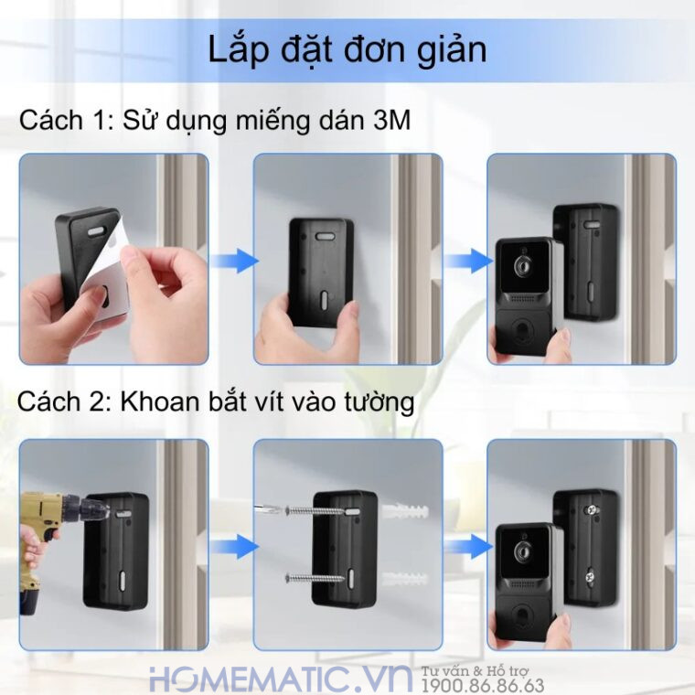Chuông Cửa Không Dây Có Camera Wifi Cloudedge T21 Chuông Cửa Không Dây Có Camera Wifi Cloudedge T21