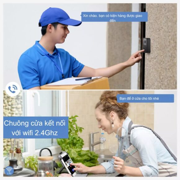 Chuông Cửa Không Dây Có Camera Wifi Cloudedge T21