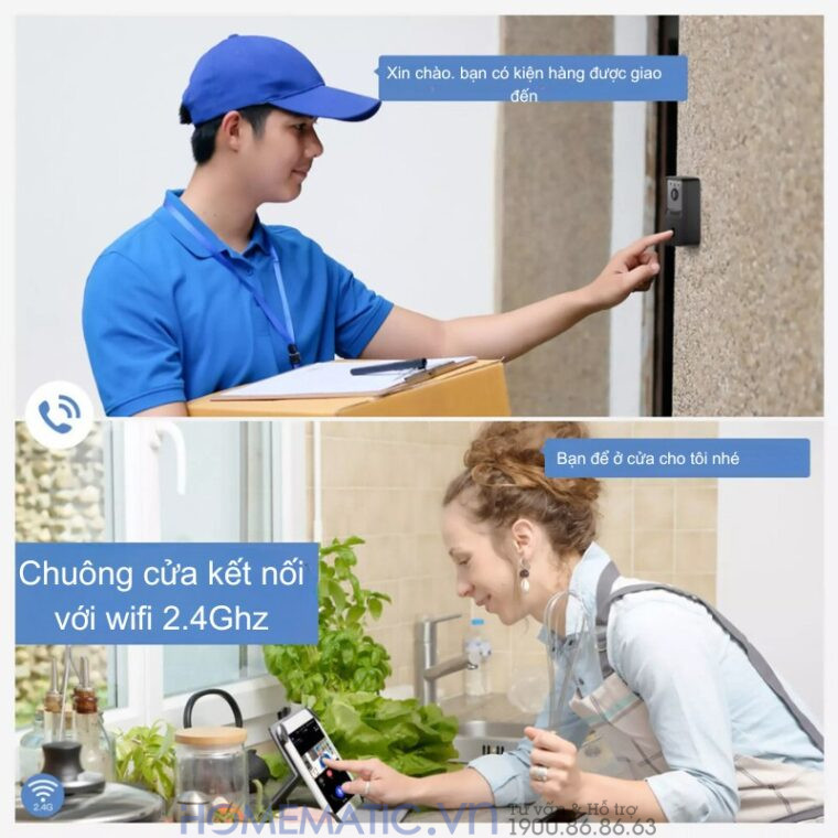 Chuông Cửa Không Dây Có Camera Wifi Cloudedge T21 Chuông Cửa Không Dây Có Camera Wifi Cloudedge T21