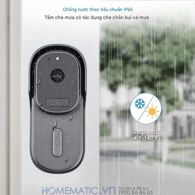 Chuông Cửa Thông Minh Có Camera Wifi Pin Sạc Lớn + Cắm Nguồn Smartlife Wf001b Chuông Cửa Thông Minh Có Camera Wifi Pin Sạc Lớn + Cắm Nguồn Smartlife Wf001b