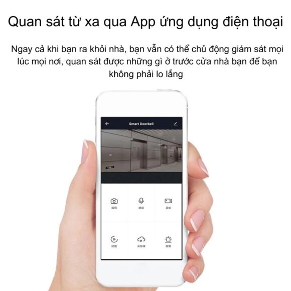 Chuông Cửa Thông Minh Có Camera Wifi Pin Sạc Lớn + Cắm Nguồn Smartlife Wf001b