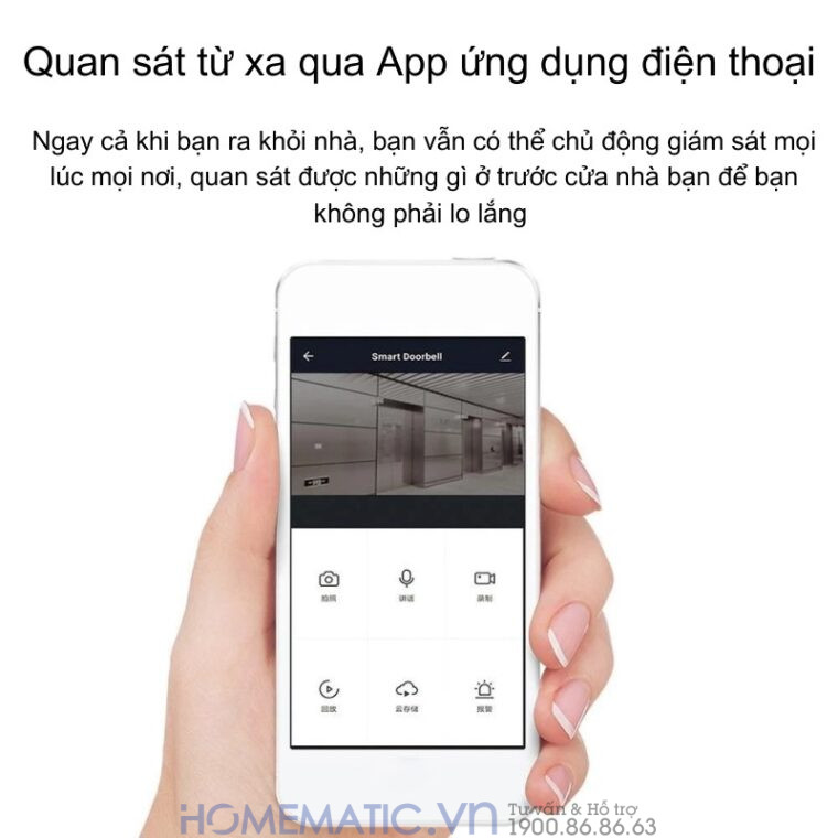Chuông Cửa Thông Minh Có Camera Wifi Pin Sạc Lớn + Cắm Nguồn Smartlife Wf001b