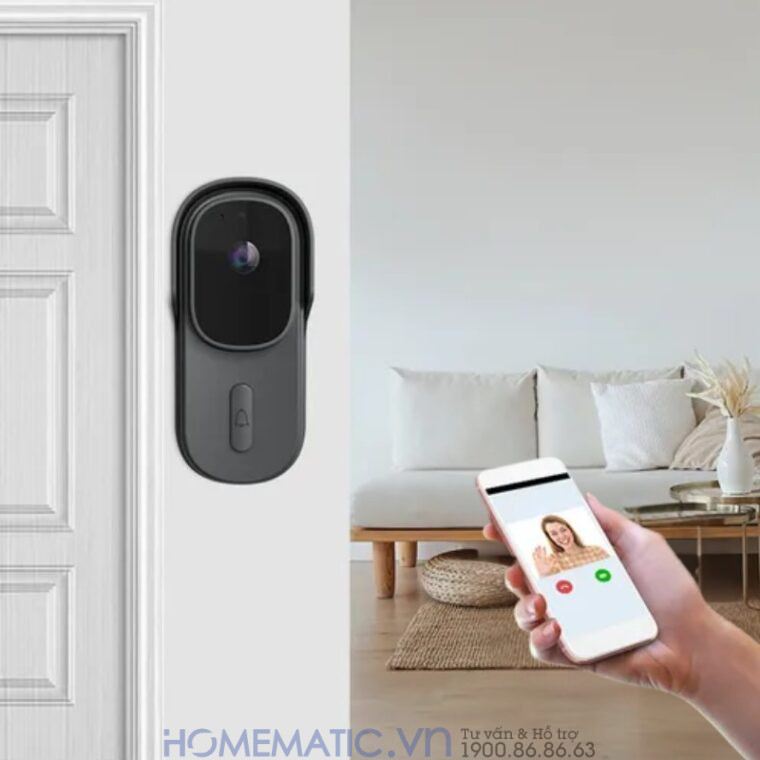 Chuông Cửa Thông Minh Có Camera Wifi Pin Sạc Lớn + Cắm Nguồn Smartlife Wf001b