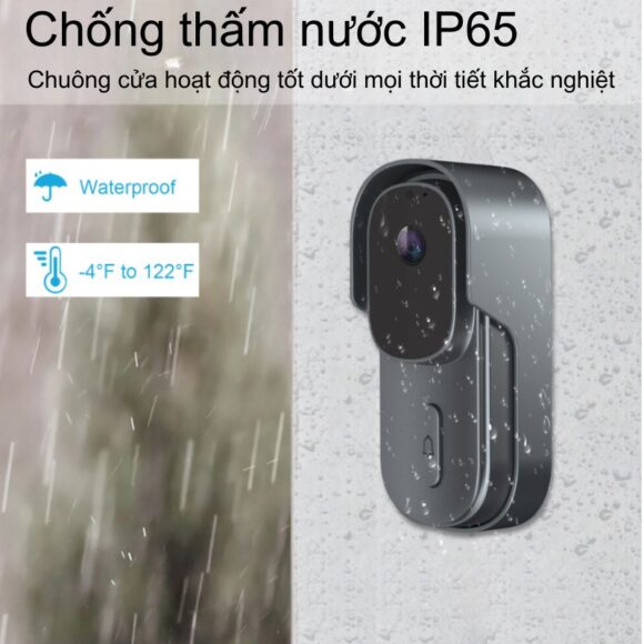 Chuông Cửa Thông Minh Có Camera Wifi Pin Sạc Lớn + Cắm Nguồn Smartlife Wf001b
