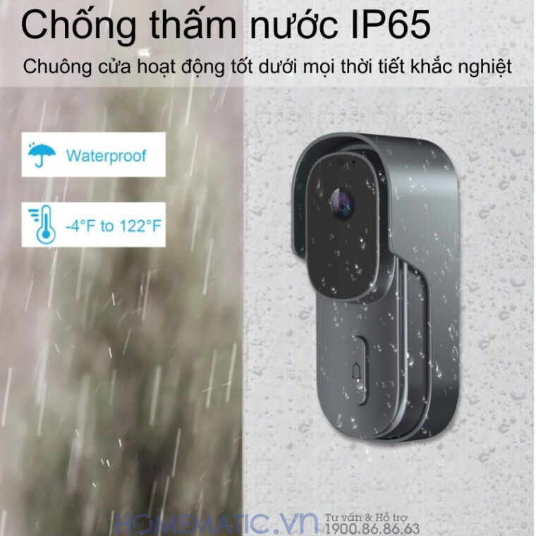 Chuông Cửa Thông Minh Có Camera Wifi Pin Sạc Lớn + Cắm Nguồn Smartlife Wf001b Chuông Cửa Thông Minh Có Camera Wifi Pin Sạc Lớn + Cắm Nguồn Smartlife Wf001b