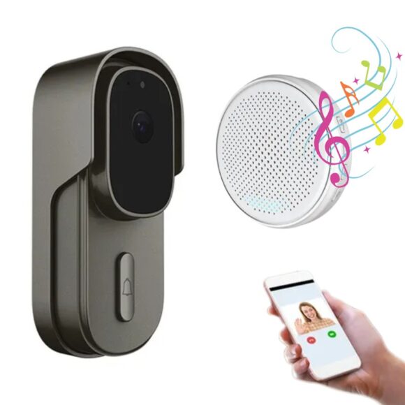 Chuông Cửa Thông Minh Có Camera Wifi Pin Sạc Lớn + Cắm Nguồn Smartlife Wf001b