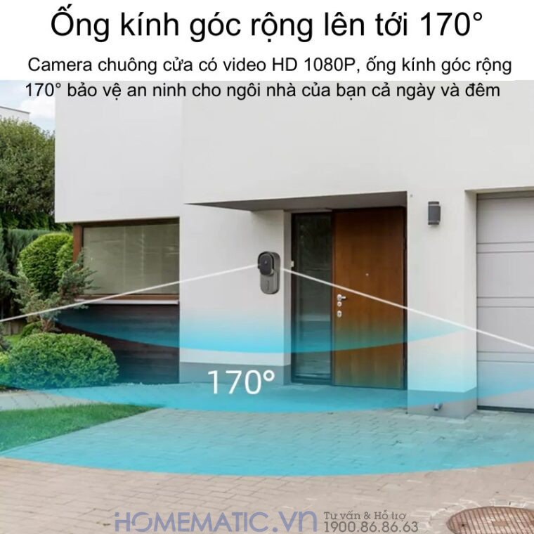 Chuông Cửa Thông Minh Có Camera Wifi Pin Sạc Lớn + Cắm Nguồn Smartlife Wf001b