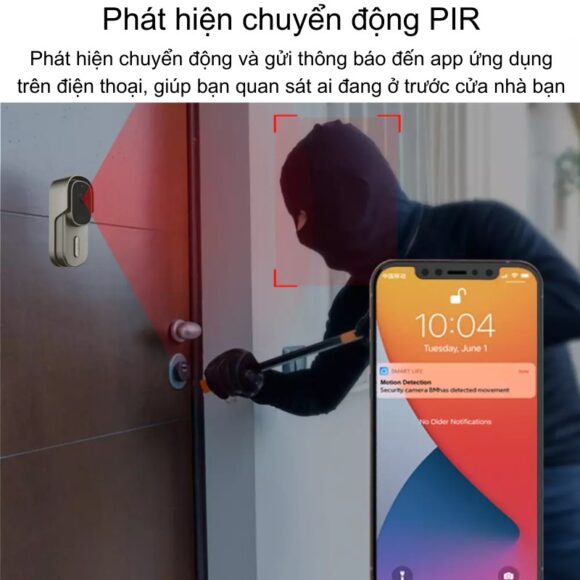 Chuông Cửa Thông Minh Có Camera Wifi Pin Sạc Lớn + Cắm Nguồn Smartlife Wf001b