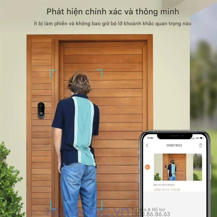 Chuông Hình Không Dây Wifi Tuya M9