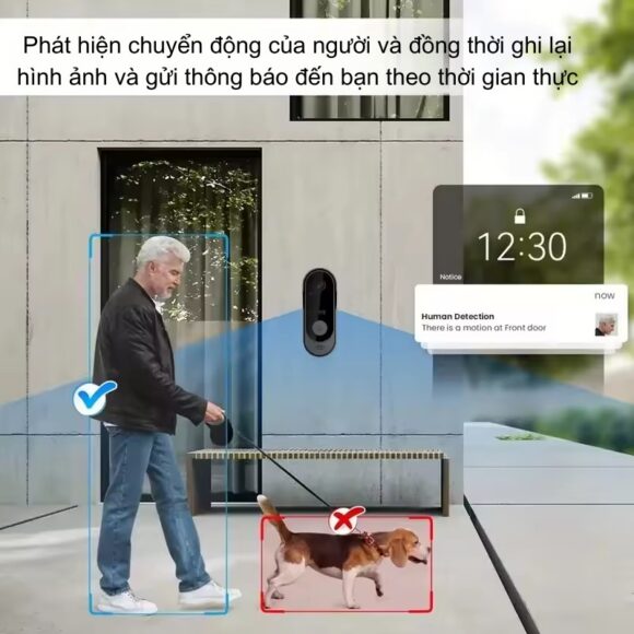 Chuông Hình Không Dây Wifi Tuya M9