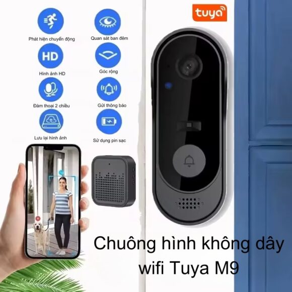 Chuông Hình Không Dây Wifi Tuya M9