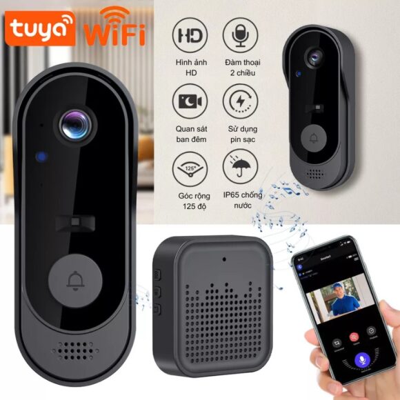 Chuông Hình Không Dây Wifi Tuya M9