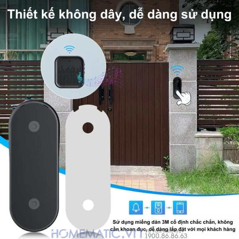 Chuông Hình Không Dây Wifi Tuya M9 Chuông Hình Không Dây Wifi Tuya M9