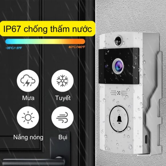 Chuông Cửa Camera Wifi Chống Nước Ngoài Trời Xsmarthome U9