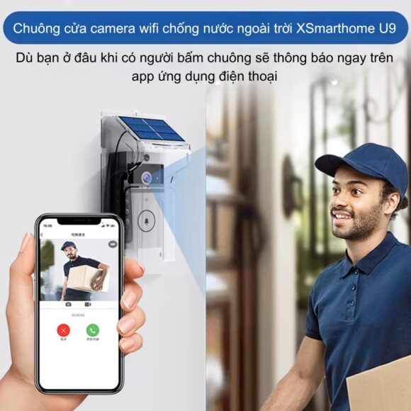 Chuông Cửa Camera Wifi Chống Nước Ngoài Trời Xsmarthome U9