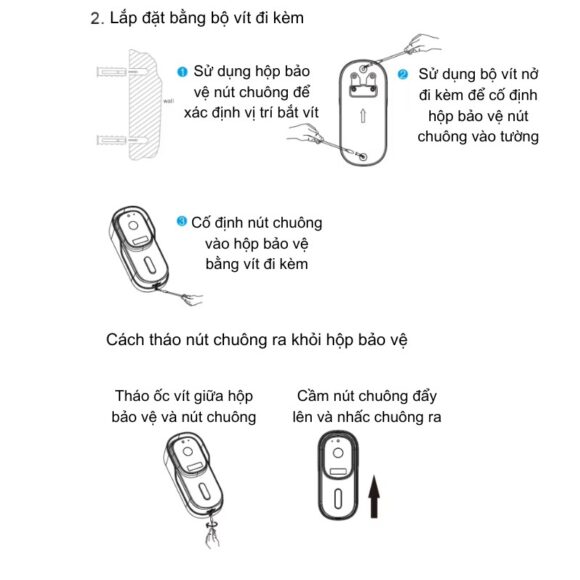 Chuông Cửa Thông Minh Có Camera Wifi Pin Sạc Lớn + Cắm Nguồn Smartlife Wf001b