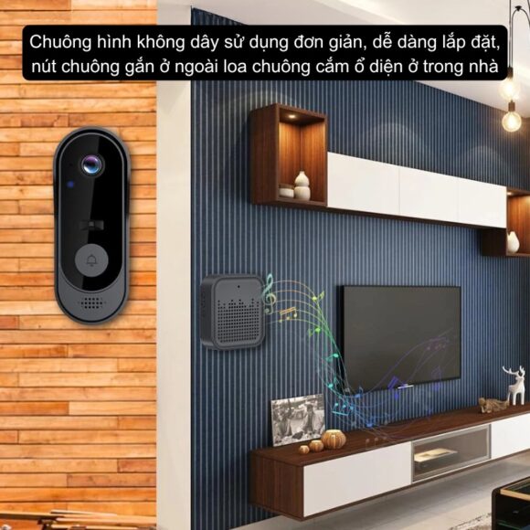 Chuông Hình Không Dây Wifi Tuya M9