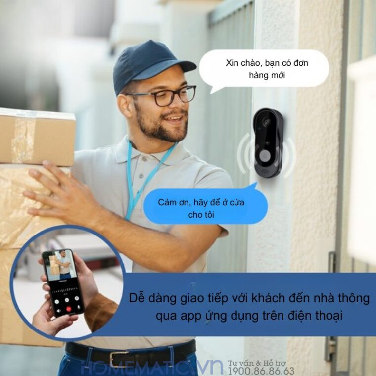 Chuông Hình Không Dây Wifi Tuya M9 Chuông Hình Không Dây Wifi Tuya M9