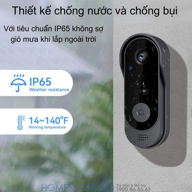 Chuông Hình Không Dây Wifi Tuya M9 Chuông Hình Không Dây Wifi Tuya M9