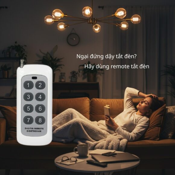 Bộ Công Tắc điện điều Khiển Từ Xa Bằng Remote Hỗ Trợ 8 -12 Kênh Whk01-812 hỗ trợ tắt đèn