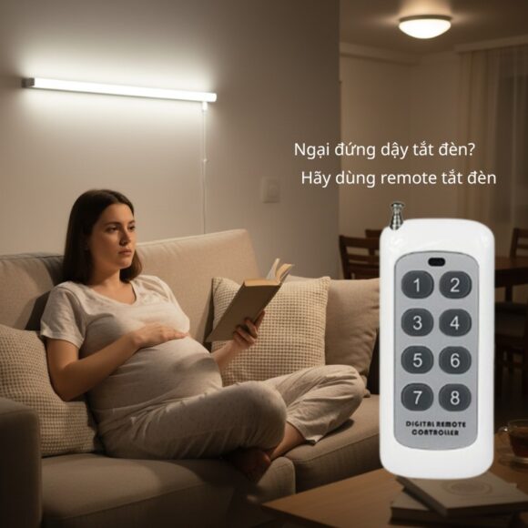 Bộ Công Tắc điện điều Khiển Từ Xa Bằng Remote Hỗ Trợ 8 -12 Kênh Whk01-812