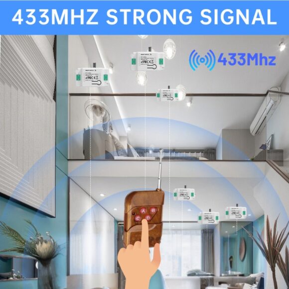 Bộ Công Tắc điện điều Khiển Từ Xa Bằng Remote Whk01-4 có tín hiệu mạnh