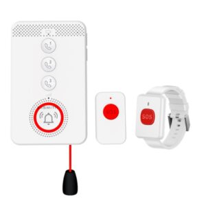 Chuông Báo Khẩn Cấp Cho Người Già Sử Dụng Sim 4g Exsmith Pb4gsos Báo Về điện Thoại bộ kèm đồng hồ nút bấm