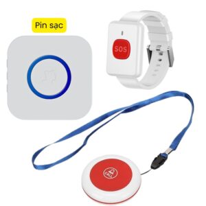 Chuông Không Dây Cho Người Già Qx02sos + đồng hồ