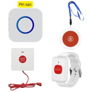 Chuông Không Dây Cho Người Già Qx02sos bộ full