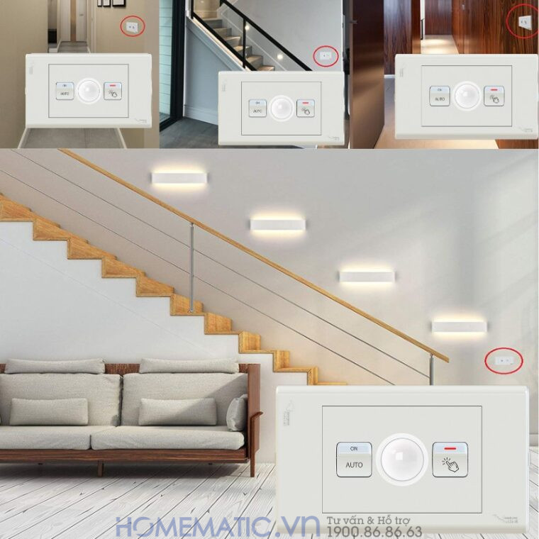 Công Tắc Cầu Thang đảo Chiều Cảm Biến Chuyển động Hmx10 Hmx-3s-tirfv1