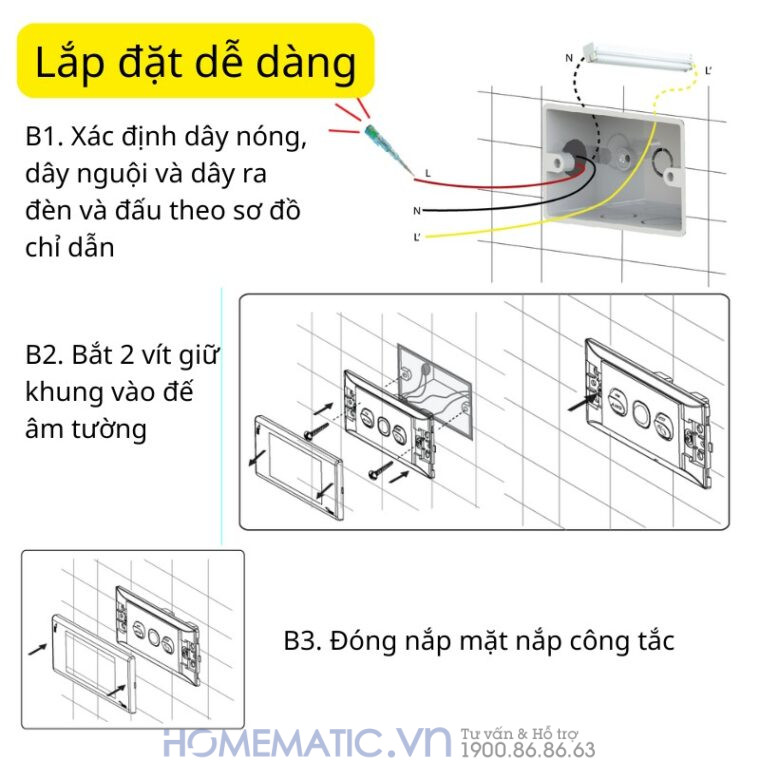 Công Tắc Cầu Thang đảo Chiều Cảm Biến Chuyển động Hmx10 Hmx-3s-tirfv1