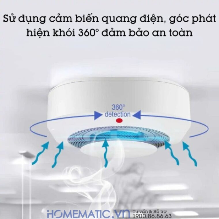 Đầu Báo Khói Wifi Báo Cháy Về điện Thoại Exsmith Tf210
