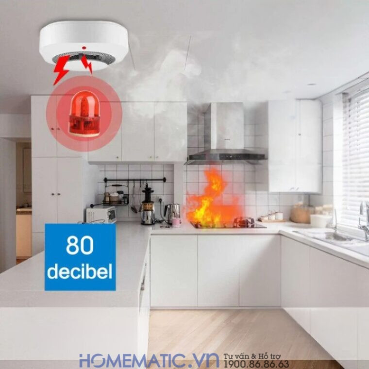 Đầu Báo Khói Wifi Báo Cháy Về điện Thoại Exsmith Tf210