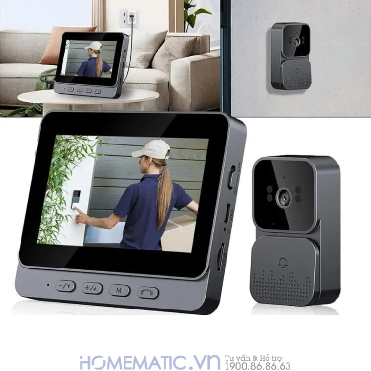 Chuông Cửa Có Hình Không Dây M10