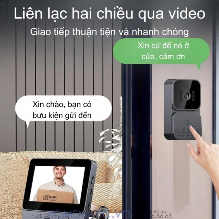 Chuông Cửa Có Hình Không Dây M10