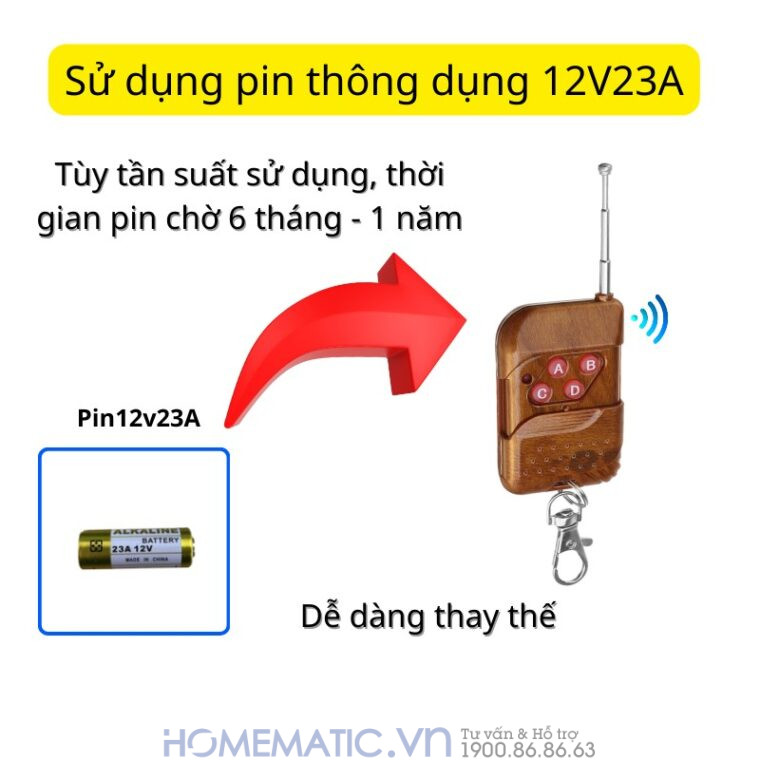 Bộ Công Tắc điện điều Khiển Từ Xa 4 Kênh Bằng Remote Và Wifi Whk02-4 Mới