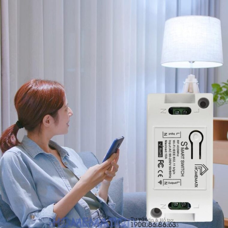 Bộ Công Tắc điện Thông Minh Wifi Hỗ Trợ điều Khiển Từ Xa Bằng Remote 8-12 Kênh Whk02-812