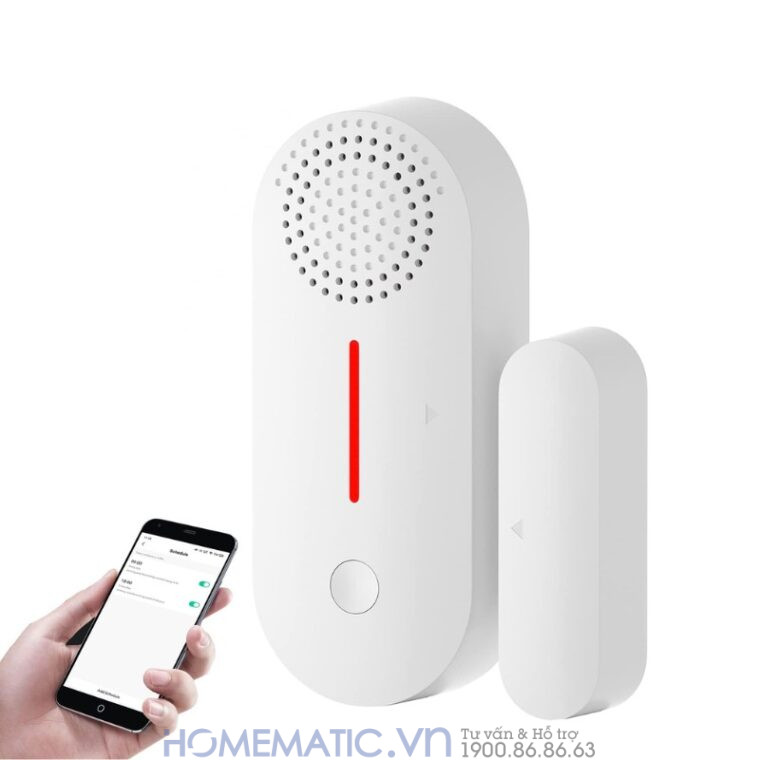 Cảm Biến Mở Cửa S1c Bản Wifi Có Còi Hú Chống Trộm Báo Qua điện Thoại Smartlife Hm-ds05