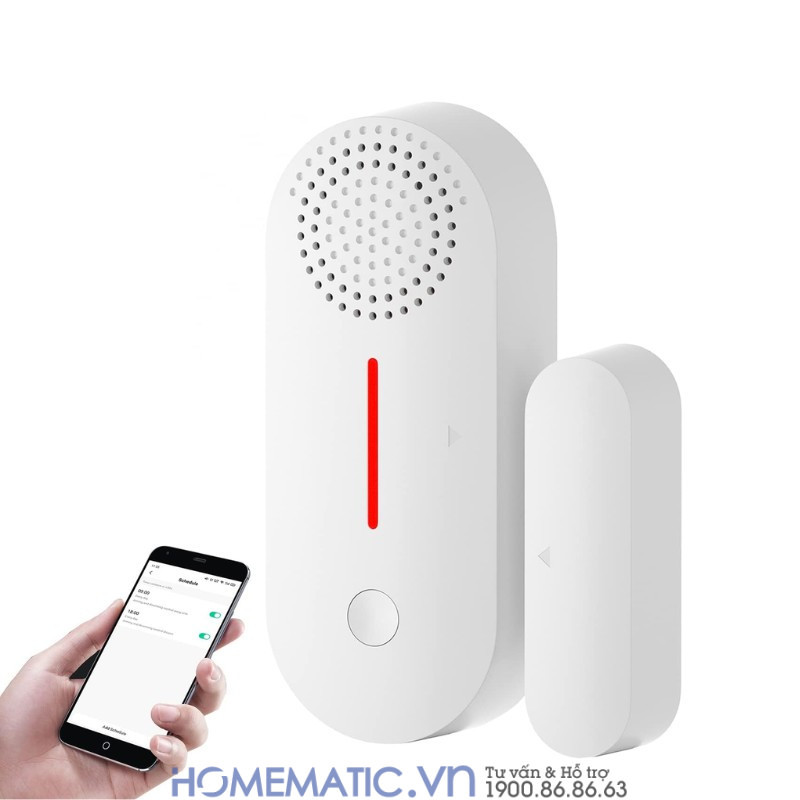 Cảm Biến Mở Cửa S1c Bản Wifi Có Còi Hú Chống Trộm Báo Qua điện Thoại Smartlife Hm-ds05