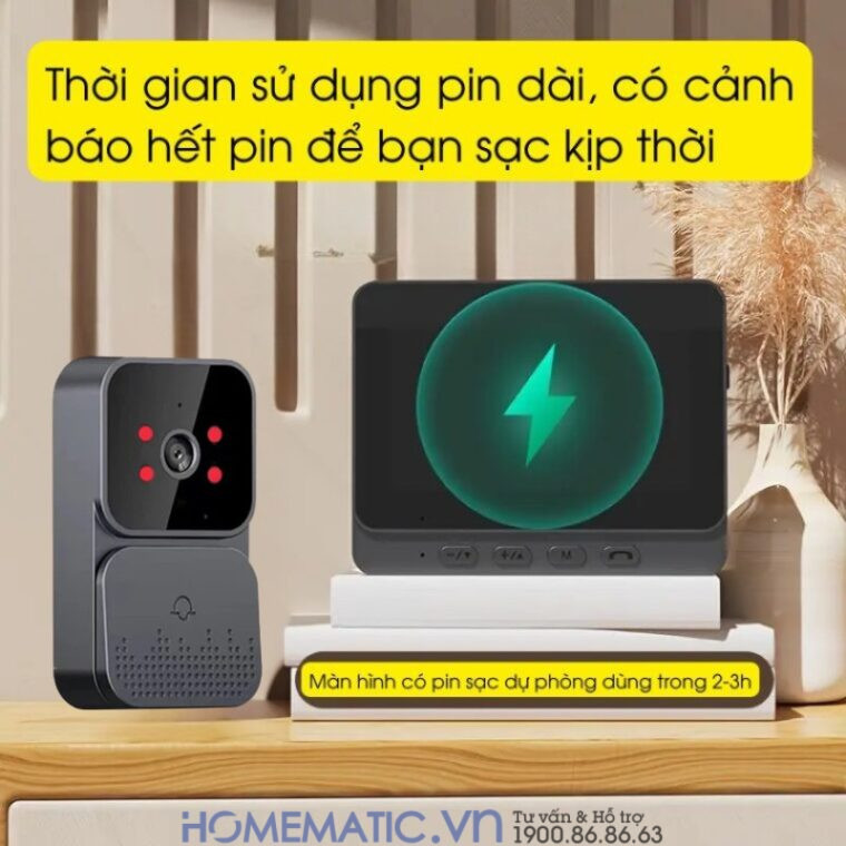 Chuông Cửa Có Hình Không Dây M10