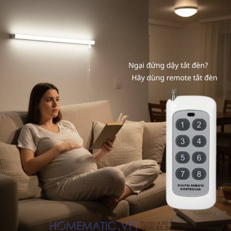 Bộ Công Tắc điện Thông Minh Wifi Hỗ Trợ điều Khiển Từ Xa Bằng Remote 8-12 Kênh Whk02-812